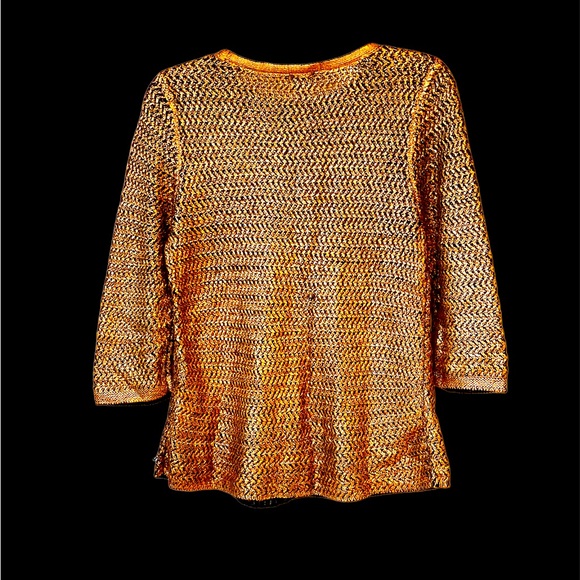 NWOT Chico’s Copper foiled pullover sweater - Picture 3 of 5